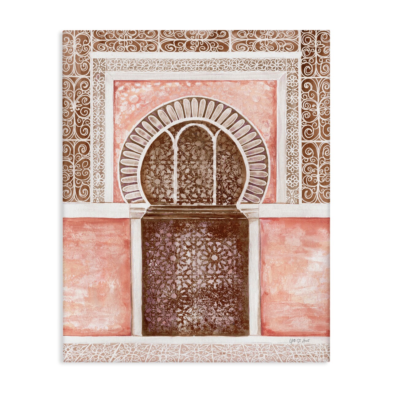 Stupell Industries Moroccan Tiled Alcove Canvas Wall Art Design by Yvette St. Amant